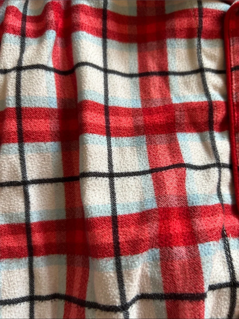 (2sets) Red and White Plaid Kids Pajama Set - Cozy Flannel Two-Piece